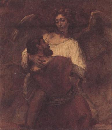 REMBRANDT Harmenszoon van Rijn Facob wrestling with the angel (mk33)